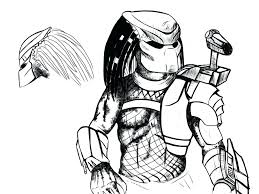 Alien vs predator coloring pages 10 | free printable. Alien Vs Predator Drawing Easy Novocom Top