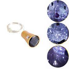 Wholesale 2m Solar Powered Wine Bottle Plug String Light Copper Wire 20-LED  Waterproof Festival Lighting Decor - White from China | TVC-Mall.com