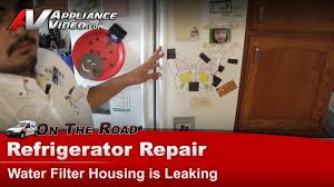 Place the new filter in the slot and twist to secure. Maytag Mff2055yew00 Refrigerator Repair Water Filter Housing Is Leaking Water Filter Housing Appliance Video