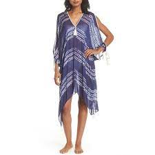 Women S Pool To Party Caftan Cover Up 87 Liked On Polyvore Featuring Swimwear Cover Ups Navy Caftan Cover Ups Clothes Design Beachwear Kaftans Cover Up