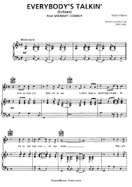 I'm waiting to hear you call me darling. Everybody S Talkin Sheet Music Harry Nilsson Sheetmusic Free Com