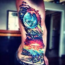 Some of the most impressive tattoos on the planet are done in this style, a mix of blended colors and blurred lines to create beautiful works. Space Scene By Dannymadsentattoos Who Tattoos Outta Good Times Tattoo In Salt Lake City Utah Space Cosmic Sky Beach Goodtimes Saltlakecity Slc Utah M Self Love Tattoo Watercolor Tattoo Tattoos