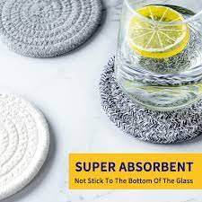 Coaster end table in cherry finish 700007. Buy Jovadio Coasters With Holder Absorbent Coasters For Coffee Table Wooden Table Woven Coaster Set Handmade Braided Fabric Coasters For Tabletop Protection Blue White Light Grey Beige 6 Online In Indonesia B098j76jms