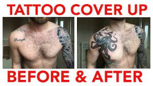 In terms of pricing, you might want to refer to the sizing chart. Huge Octopus Cover Up Chest Tattoo Before After Youtube