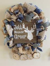 Burlap Wreath Baby Hospital Door Hanger Rustic Baby Door Wreaths Baby Door Hangers Baby Boy Wreath