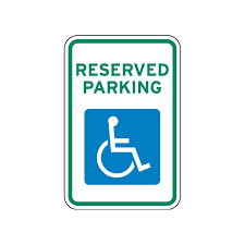 Accessible / handicap parking spaces must be identified by signs that include the international symbol of accessibility. Handicapped Reserved Parking Sign Handicapped Parking Signs Disabled Parking Signs Bilingual Handicapped Parking Signs