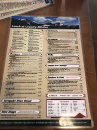 Select a tab to display. Online Menu Of Country Kitchen Restaurant Big Pine California 93513 Zmenu