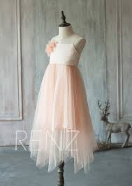 Junior Bridesmaid Dress Long Blush Pink Flower Girl Dress Etsy Blush Bridesmaid Dresses Long Bridesmaid Dresses Long Pink Blushes Pink Flower Girl Dresses