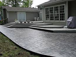 Decorative concrete brochure the colors shown are approximate. The Concrete Was Stamped With An Ashlar Slate Pattern And Colored Using Light Grey Hardener With A Charcoal Concrete Patio Designs Patio Design Concrete Patio