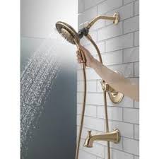 Delta Linden Champagne Bronze 1 Handle Bathtub And Shower Faucet At Lowes Com Shower Faucet Shower Tub Delta Faucets