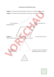 Arbeitsblatt Konstruktionsaufgaben Mit Zirkel Und Lineal Geometrie Korper Figuren