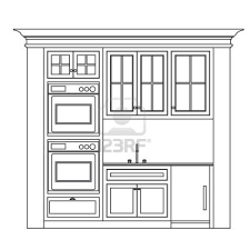 Kitchen Cabinet Design Drawing Kitchen Elevation Line Drawing Cabinets Drawers Appliances La Kitchen Cabinets Elevation Kitchen Elevation Kitchen Cabinet Plans