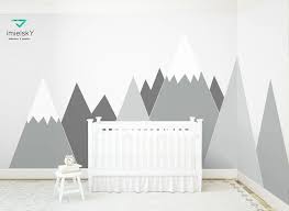 Mountains Wall Decal Nursery Wall Art Headboard Corner Pattern Etsy Kids Room Wall Stickers Headboard Wall Decal Kids Room Wall Decals