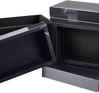 BENECREAT 12 Pack Black Drawer Kraft Boxes with PVC Plastic Window  7.3x5x1.4 Rectangle Paper Gift Boxes for Wedding Party Favor, Candy  Jewelry, Gift ...