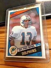 This season would be the most prolific season marino would have playing for. 1984 Topps Dan Marino Rookie Card See Scans Dan Marino Football Cards Cards