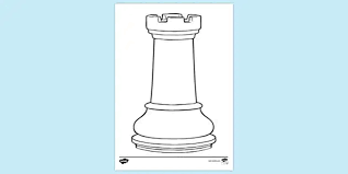 In a chess game rooks are developed later in the game. Free Rook Chess Piece Colouring Colouring Sheets