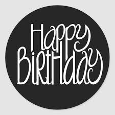 Perfect for friends & family to wish them a happy birthday on their special day. Happy Birthday Black Sticker Zazzle Co Uk