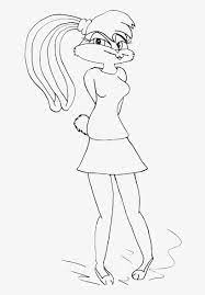 Bugs bunny and lola bunny coloring pages. Lola Bunny Shy Coloring Pages Bugs Bunny Cartoon Coloring Free Transparent Png Download Pngkey