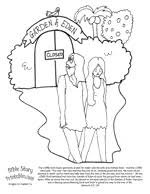 Adam and eve coloring page. Adam Eve Coloring Pages Bible Story Printables