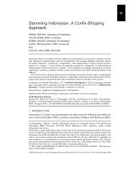 Jaga diri what is the phrase 'take care and good luck' when translated from english to indonesian? Pdf Stemming Indonesian A Confix Stripping Approach