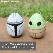 Thought i'd create a video on how to blow and decorate an egg seeing it's easter! Baby Yoda And Mandalorian Painted Eggs Frugal Fun For Boys And Girls