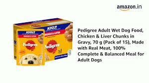 Pedigree Adult Wet Dog Food, Chicken & Liver Chunks in Gravy, 70 g (Pack of  15), Complete & Balanced Meal for Adult Dogs : Amazon.in: Pet Supplies