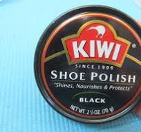 Vintage EMPTY Metal Kiwi Shoe Polish Tin Black - GOOD CONDITION