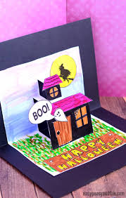 Get out the paints to highlight sections of the card. Halloween Pop Up Card Template Easy Peasy And Fun