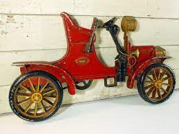 Vintage Sexton Cast Metal Red Antique Car Wall Plaque Vintage Etsy Metal Casting Antique Cars Metal