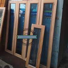 Mempunyai sebuah rumah bukanlah hal yang mudah, untuk mempunyai sebuah. Jendela Kusen Kaca Rumah Bahan Kayu Jati Mentahan Model Minimalis Shopee Indonesia