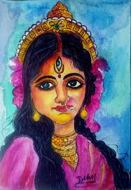 Annapurna goddess of nourishment painting