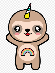 From semicolons easy rhdrawinghowtodrawcom sloth with drawing. Cute Sloth Unicorn Hd Png Download 704x1069 3231080 Pngfind