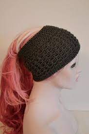 Ponytail Hat Hair Wrap Keepfit Yoga Headband Uk By Slouchiehats Hat Hairstyles Yoga Headband Ponytail Hat