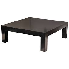 Also available in a custom lacquer finish in client's choice of color. Parsons Style Ebonized Oak Square Coffee Table For Sale At 1stdibs