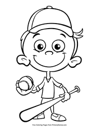 These will get you all ready to go out and play them! Baseball Player Coloring Page Free Printable Pdf From Primarygames
