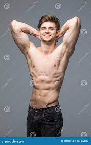 Male Fitness Model with Muscular Body Portrait Handsome Hot Young Man with  Fit Athletic Stock Image - Image of shape, masculine: 96586355