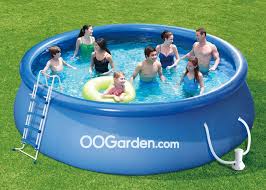 Piscine Autoportee Ronde Bleue 4 57 X 1 22 M Piscine Piscine Gonflable Autoportee