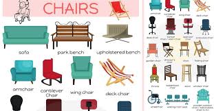 Types Of Chairs List Of Chair Styles With Names 7 E S L Learn English English Vocabulary English Idioms