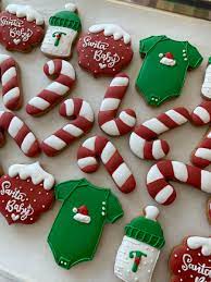 Christmas Baby Cookies Holiday Baby Shower Christmas Baby Shower Food Christmas Baby Shower