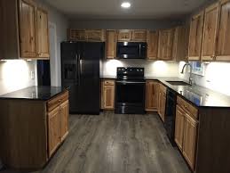 Hickory Cabinets Black Stainless Appliances Black Appliances Kitchen Black Stainless Appliances Hickory Kitchen Cabinets