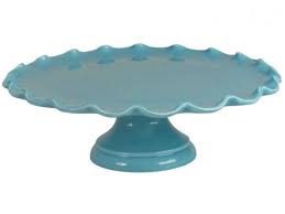 W11 x d11 x h6.5cm. Large Cake Stand In Turquoise By Rice Denmark Takatomo De