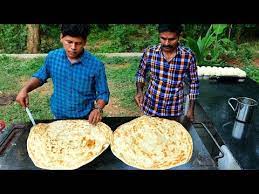 King Of Big Size Parotta How To Make Layered Soft Family Paratha Kerala Paratha Village Food Youtube Paratha Food Kerala Food