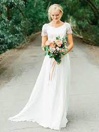 Dillard's is the destination for short sleeve women's wedding guest dresses. Crystals Beading Short Sleeve Wedding Dress Bridal Gowns Vestido De Noiva Chiffon Floor Length Elegant 2020 Customize Plus Size Wedding Dresses Aliexpress