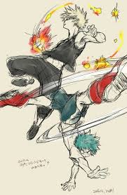 Bakugou Katsuki Midoriya Izuku My Hero Hero Pose Reference