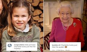 Princess charlotte looks exactly like princess diana in these photos. Royals Fans Say Princess Charlotte Bears Resemblance To The Queen Daily Mail Online