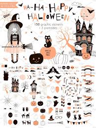 Cute Girlish Halloween Clipart Kit Halloween Kleine Tekeningen En Tekenen