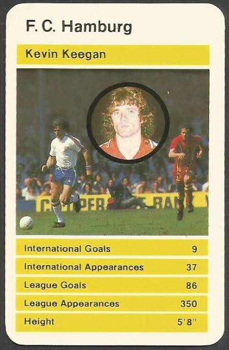 TOP TRUMPS 1982-BRITISH STARS-SET 2-FC HAMBURG & ENGLAND-KEVIN KEEGAN