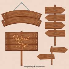 From design, through meticulous carving and. Free Vector Various Wooden Signs