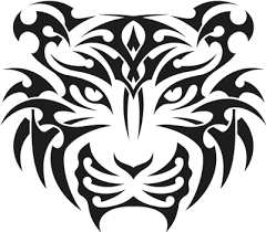 It also shows the mental state of the person who seems to have agonized with something in his or her life. Download Tigre 004 Tribal Tiger Head Tattoo Full Size Png Image Pngkit