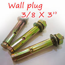 Bobvila.com recommends a polyethylene expansion anchor. Wall Plug 3 8 X 3 Sleeve Pj Anchor Wall Expansion Bolt Iron Plug Shopee Malaysia